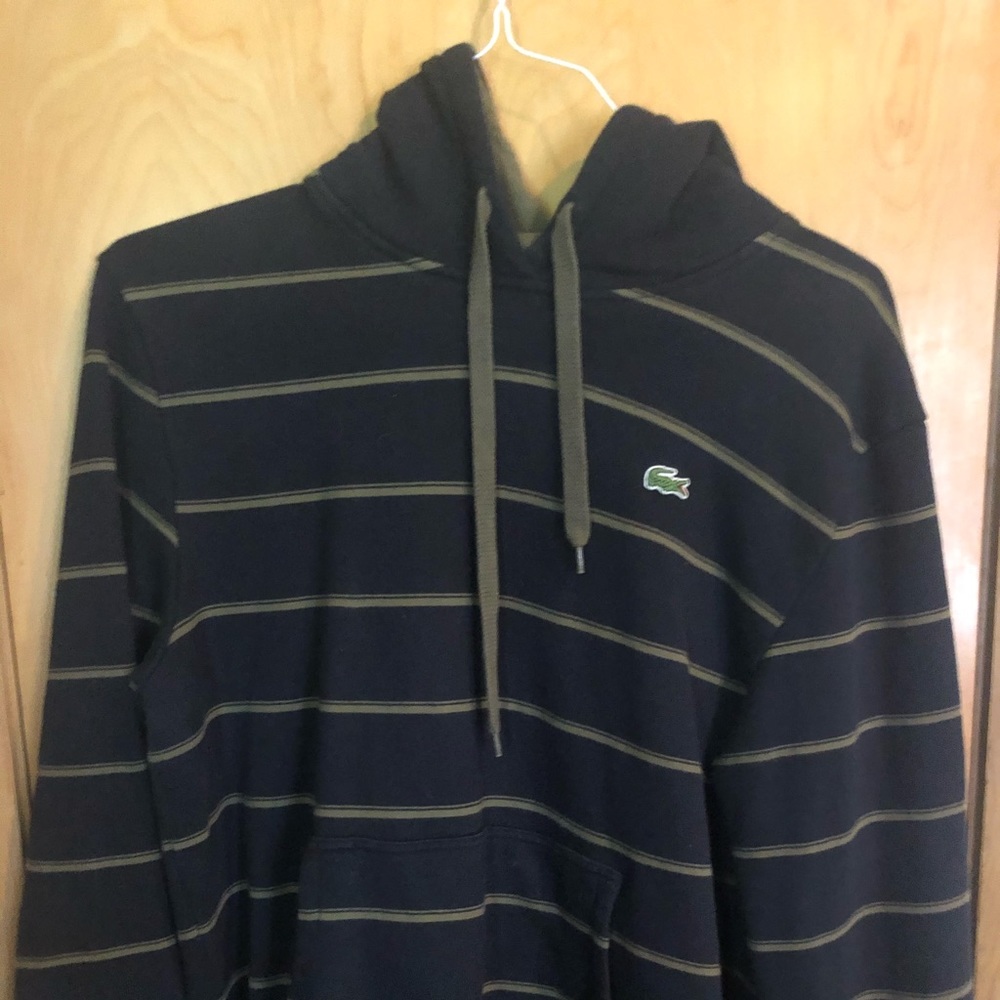 Men’s Lacoste Blue and Green Hoodie size 5 (M)